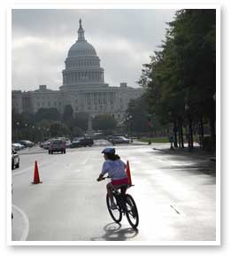 Funding for bike and pedestrian enhancements could be cut if the GOP wins back control of the House. Image courtesy of ##http://waba.org/##WABA##