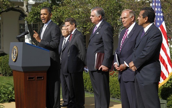 President Obama, with other transportation leaders, calls for a 6-year infrastructure plan. ##http://www.ibtimes.com/articles/70744/20101011/infrastructure.htm##Reuters##