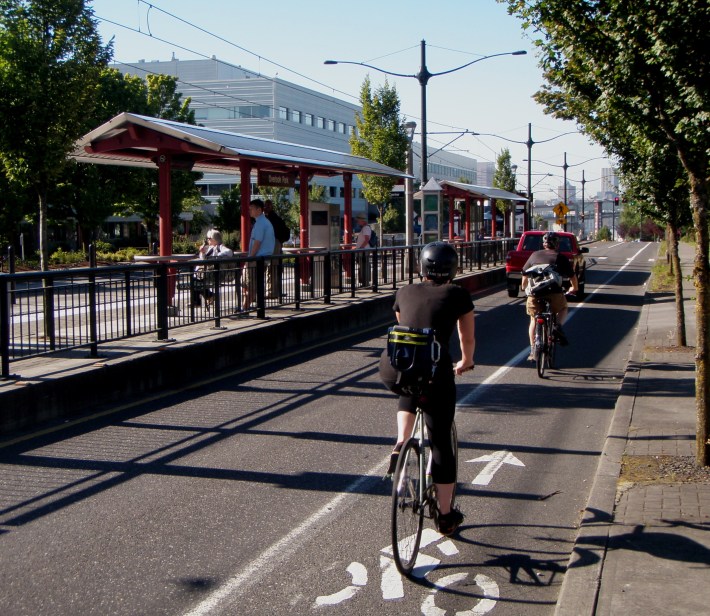 Bike facilities that pay returns in better health and environmental impacts might not be candidates for funding from the NIB, which demands returns in cold hard cash. Photo: ##http://onemorecyclist.wordpress.com/##One More Cyclist##