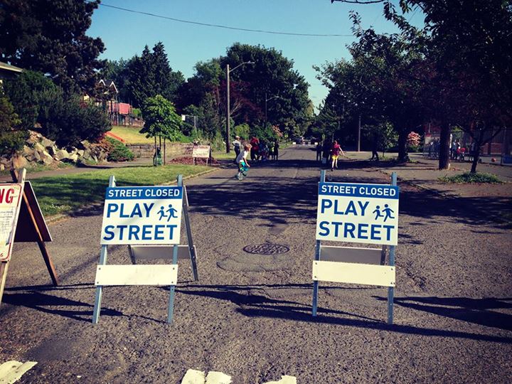 Seattle launched its "play streets" program on Friday. Photo: Seattle Department of Transportation