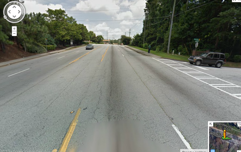 Here's a closeup of Pleasantdale Road, our "winner." Image: Google Maps