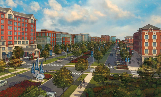 A concept rendering for the boulevard that could replace I-81. Image: Onondaga Citizen League
