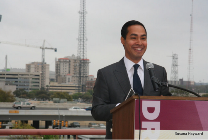 If confirmed as the next HUD secretary, will San Antonio Mayor Julián Castro continue to steer the agency toward smart growth? Photo: ##https://www.flickr.com/photos/nowcastsa/5540637814/in/photolist-9rBdAb-6ryGLR-6ryGRP-6cfGst-9z3Xvb-68zf6P-67nK56-67nJ92-67nKCe-68zeQc-68zfbi-67rWrb-67rWeY-dPpFG8-dPpG5k-dPpFQM-dPvjtQ-dPvjm7-dPpFZD-dPpG9P-91Vg8L-ecs8DK-edGVCL-edBghz-edBg1r-97CV67-67rX3J-68zfCD-68DuaJ-68zeUT-68zf1g-67rX9u-67nJ3B-68DukL-67nKaM-68zfQc-68DsNS-68DurY-67nHKa-68zeDx-68zfHp-gqNDkw-6rCQBu-cdyAHh-cdyApw-cdyz6A-bWcg7D-cdyBad-cdyzMG-bWcgLp##NOWCastSA##