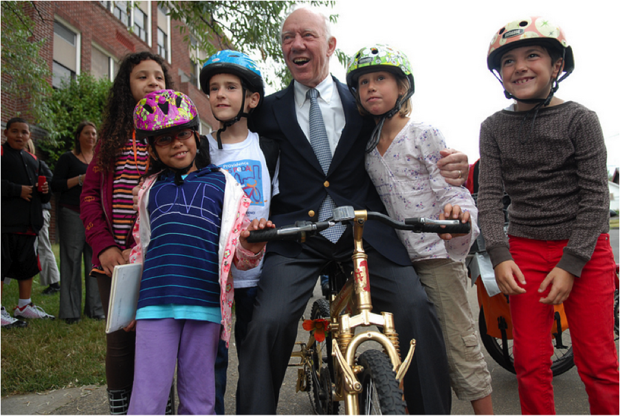Rep. Jim Oberstar, who died early Saturday morning, was an architect of the Safe Routes to School program. Photo: ##https://www.flickr.com/photos/bikeportland/4973213624/in/photostream/##Jonathan Maus / Bike Portland##