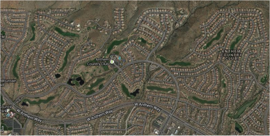 Just to clarify: The mountainous, roadless area isn't the problem. Design like this is the problem. Image: Google Maps