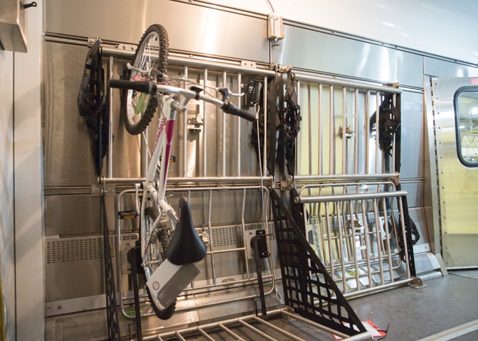Roll-on bike storage, coming soon to Amtrak trains. Photo: Amtrak