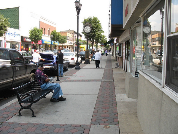 Local communities do a good job channeling limited federal funds into small-scale, big-impact projects like this streetscape project in Bayonne, New Jersey. Photo: ##http://images.ta-clearinghouse.info/1-Ped-Bike-Facilities/Bayonne-StreetscapeBayonne-NJ/##TrADE##