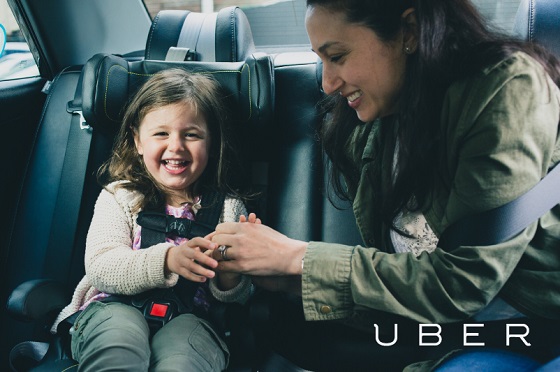 Car-sharing just got a lot more doable for people with kids. Photo: ##http://blog.uber.com/uberfamily##Uber##