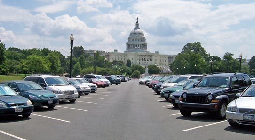 How much are these free parking spots worth? Probably more than the $250 parking benefit Congress allows. Photo: ##http://www.jmt.com/project-portfolio/us-senate-parking-lot-study/##JMT##