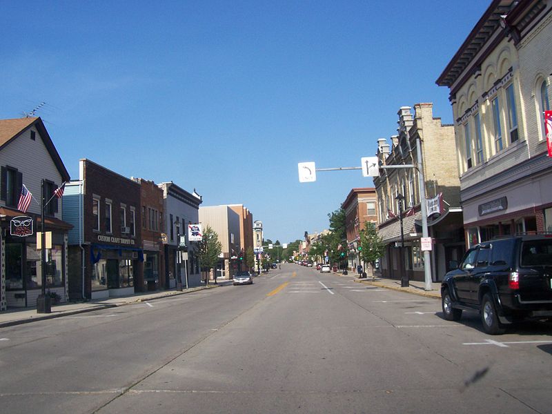 Downtown Plymouth, Wisconsin. Photo: Wikipedia
