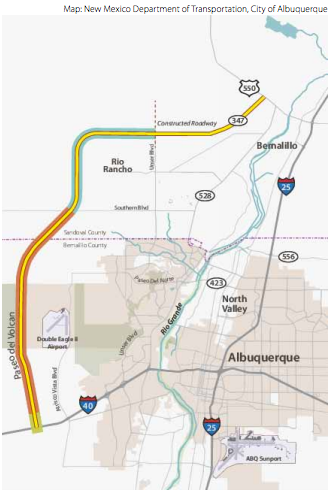 The traffic projections used to justify the Paseo del Volcan Extension were formulated 15 years ago. Since then, population growth in Albuquerque has outpaced vehicle miles traveled.