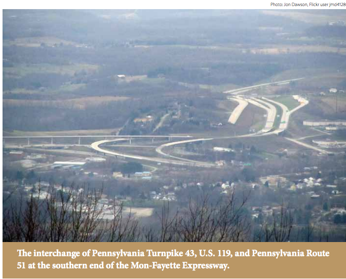 Pennsylvania's $1.7 billion Mon-Fayette Expressway. Image: U.S. PIRG
