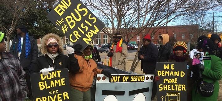 Memphis bus riders protest potential service cuts. Photo: Memphis Bus Riders' Union