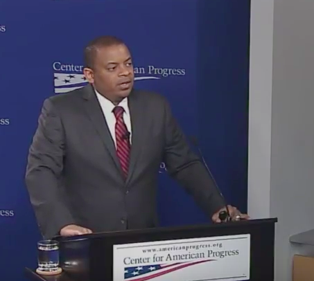 U.S Transportation Secretary Anthony Foxx spoke at the Center for American progress today about the legacy of discrimination in transportation. Image: CAP