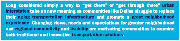This is a page in the Texas Department of Transportation's newest report about Dallas highways.
