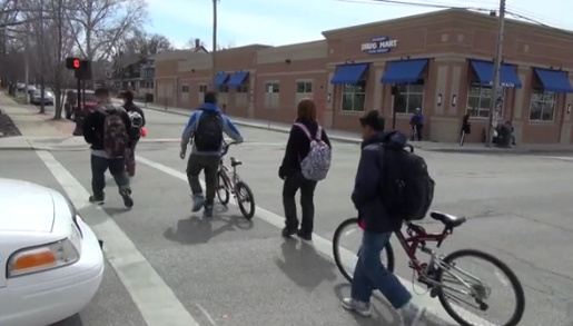 Are good schools accessible by transit, or foot and bike safely? Federal officials say transportation officials have a role to play in improving equality. Image: Streetfilms