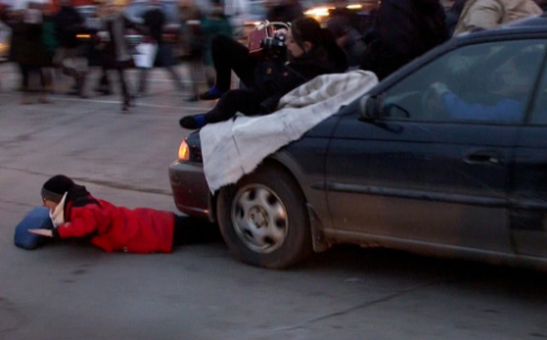 Motorist aggression toward peaceful demonstrators