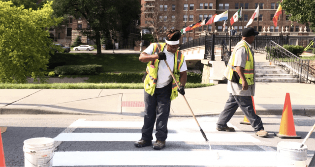 painting crosswalks
