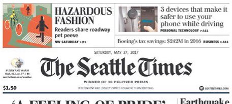 It's almost like driving is the only way Seattle Times editors get around. Image via Seattle Bike Blog