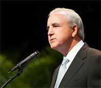 Miami-Dade County Mayor Carlos Gimenez, despite promises to invest in transit, is a chief supporter of the highway expansion. Photo: Miami-Dade