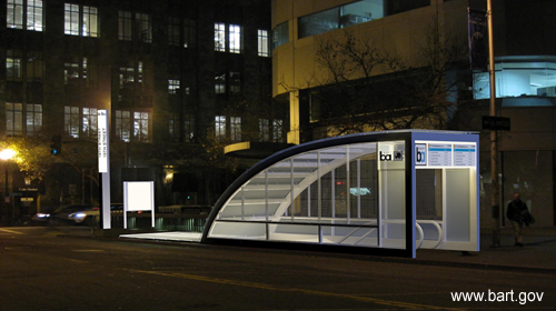 Lockable canopies have improved escalator performance at BART stations. Photo: Bay Area Rapid Transit