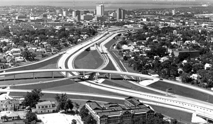 The intersection of I-275 and I-4 in Tampa. Photo: Florida State Archives via CNU