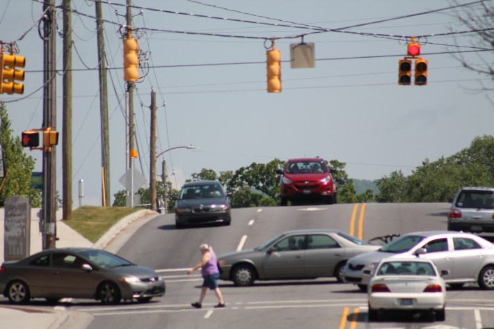 A dangerous intersection in Asheville, North Carolina.