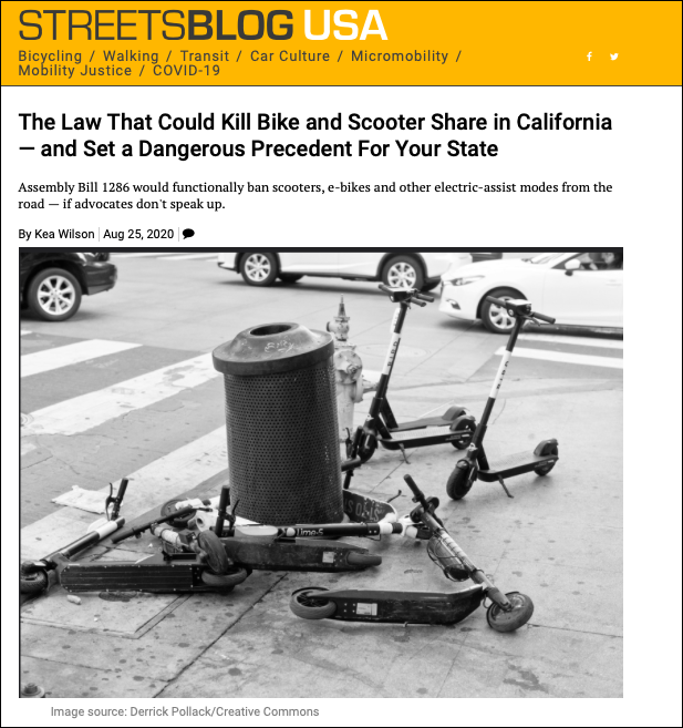 How Streetsblog covered the California proposal.