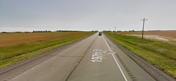 Highway 14 (also called 197th Street), west of Highmore, S.D. Source: Google Maps