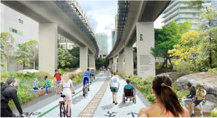 The Underline Greenway in Miami, Fla. is one of the projects that the Alliance hopes to enhance and connect to a national network of active transportation routes. Courtesy: greenwaystimulus.com
