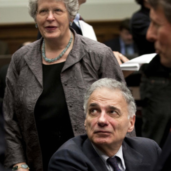 Joan Claybrook and Ralph Nader. Source: Zimbio