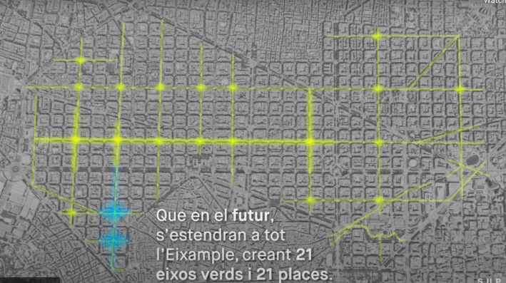 The city's ultimate vision for the Eixample superblock. Image: Info Barcelona