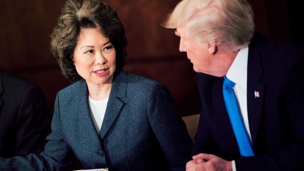 Elaine Chao and her boss (for two more months).