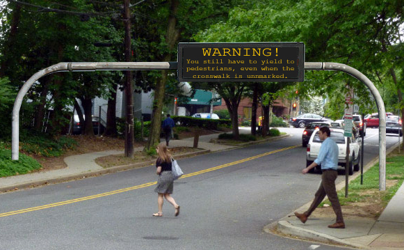 unmarked-crosswalks-texas with warning