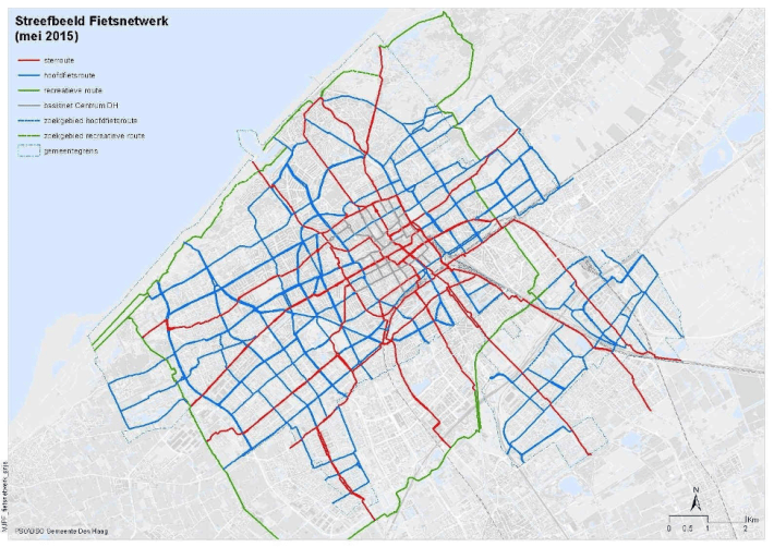 Dutch cycling map