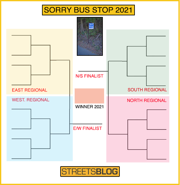 sorry bus stop blank bracket