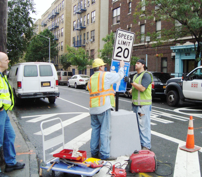 Lowering speed limits has reduced fatality and injury rates in New York City. Photo: NYC DOT