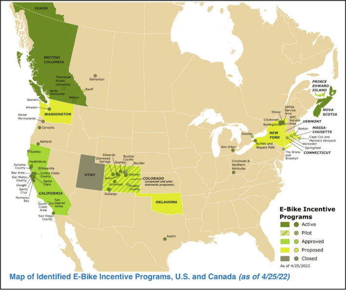 Ebike incentive map