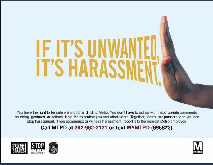 Campaign poster taken from January 2016 slide deck released by WMATA. This is part of a 2015 campaign.