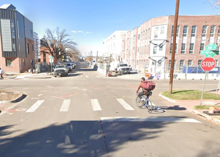 Before: A wide-open speeding zone. Photo: Google