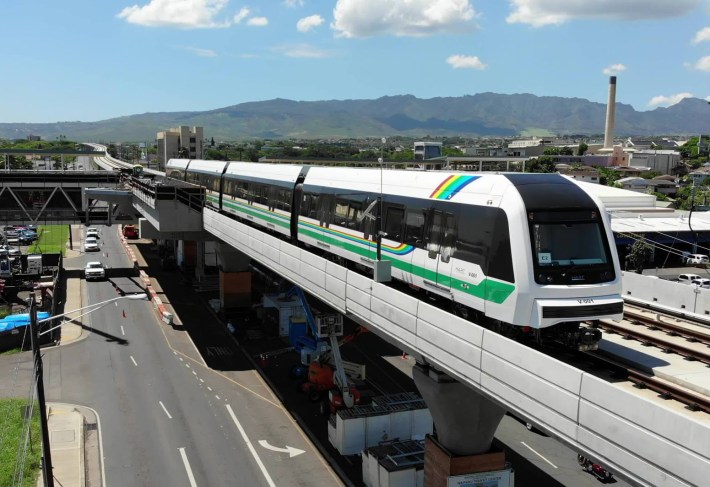 Trouble down below. This is what happens to transit when cars are accommodated. Photo: HART via Facebook