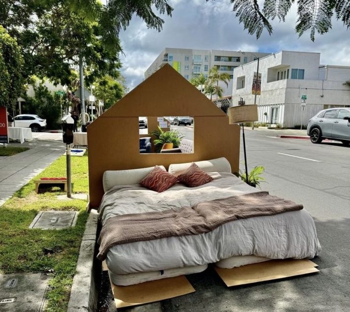 A unusual bed set up in San Diego, California.